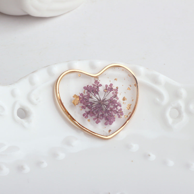 Wholesale 10pcs/packDIY accessories vintage glue transparent everlasting flower pearl earrings